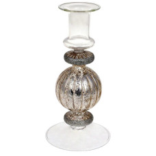 Подсвечник стеклянный Candlestick 8.5х18см, шампань