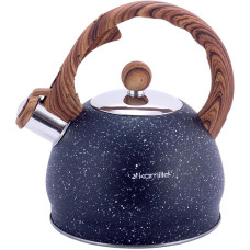 Чайник Kamille Whistling Kettle Marble 2л з нержавіючої сталі зі свистком, чорний мармур