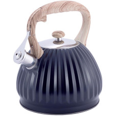 Чайник Kamille Whistling Kettle Black 3л з нержавіючої сталі зі свистком, чорний