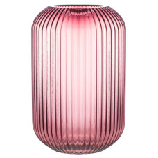 Ваза стеклянная Ariadne "Tulip Dark Pink" Ø18x28см, темно-розовая