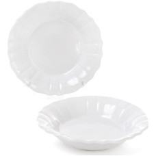 Набір 6 глибоких тарілок Leeds Ceramics SUN Ø23см, кам'яна кераміка (білі)