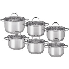 Набор кастрюль Kamille Classic 6 кастрюль 1.5л, 2х2.5л, 2х3.5л, 5.5л с крышками