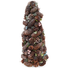 Декоративная елка "Шишки и ягоды" 48см с натуральными шишками