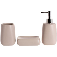 Набор аксессуаров "Beige Classic" для ванной: дозатор для мыла, стакан, мыльница