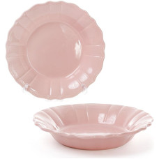 Набір 6 глибоких тарілок Leeds Ceramics SUN Ø23см, кам'яна кераміка (рожеві)