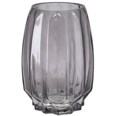 Ваза для цветов стеклянная Ancient Glass "Scandinavia Black" Ø14x20см, черное дымчатое стекло