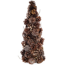 Декоративная елка "Шишки золотистые" 38см с натуральными шишками