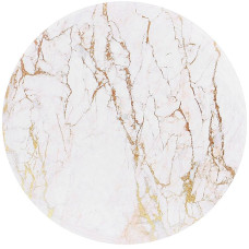 Подставка под горячее керамическая "Golden White Marble" Ø16см на пробковой основе