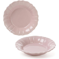 Набір 6 глибоких тарілок Leeds Ceramics SUN Ø23см, кам'яна кераміка (рожевий-попелястий)