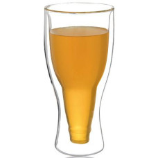 Стакан «Beer Bottle» 350мл с двойными стенками, стеклянная термокружка