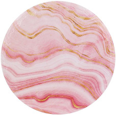 Подставка под горячее керамическая "Golden Pink Marble" Ø16см на пробковой основе